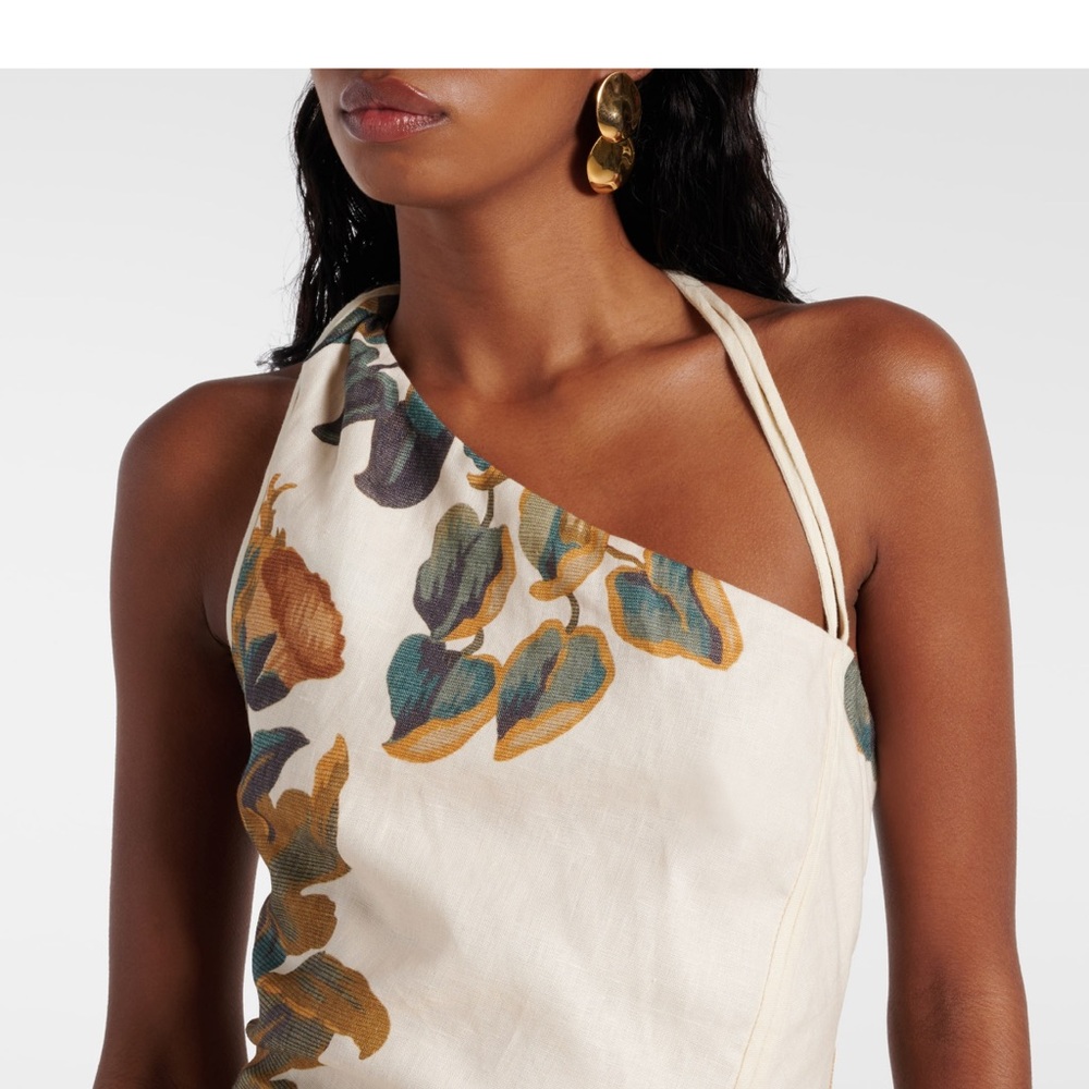 SIR the Label Floral Mini Dress - Cream and Blue - Picture 4 of 9